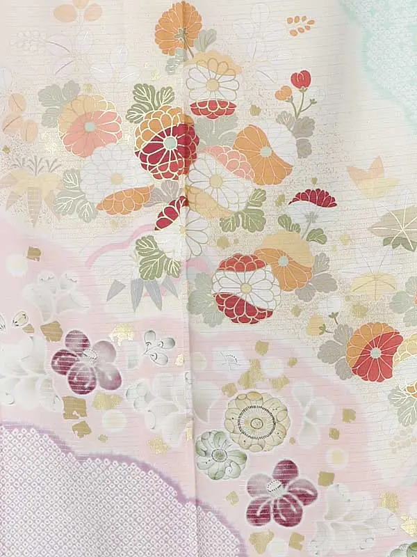 夏訪問着049(絽)雲取り菊 ピンク JAPANSTYLE tk