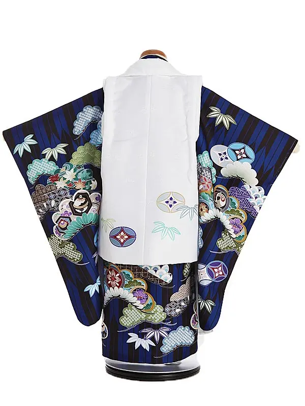 七五三(3男)被布 白 紺 兜 松 竹/陽気な天使 3402