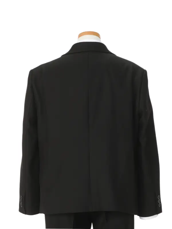 [男児スーツ][B体]ゆったり/長ズボン/黒3ピース2つ釦/S001