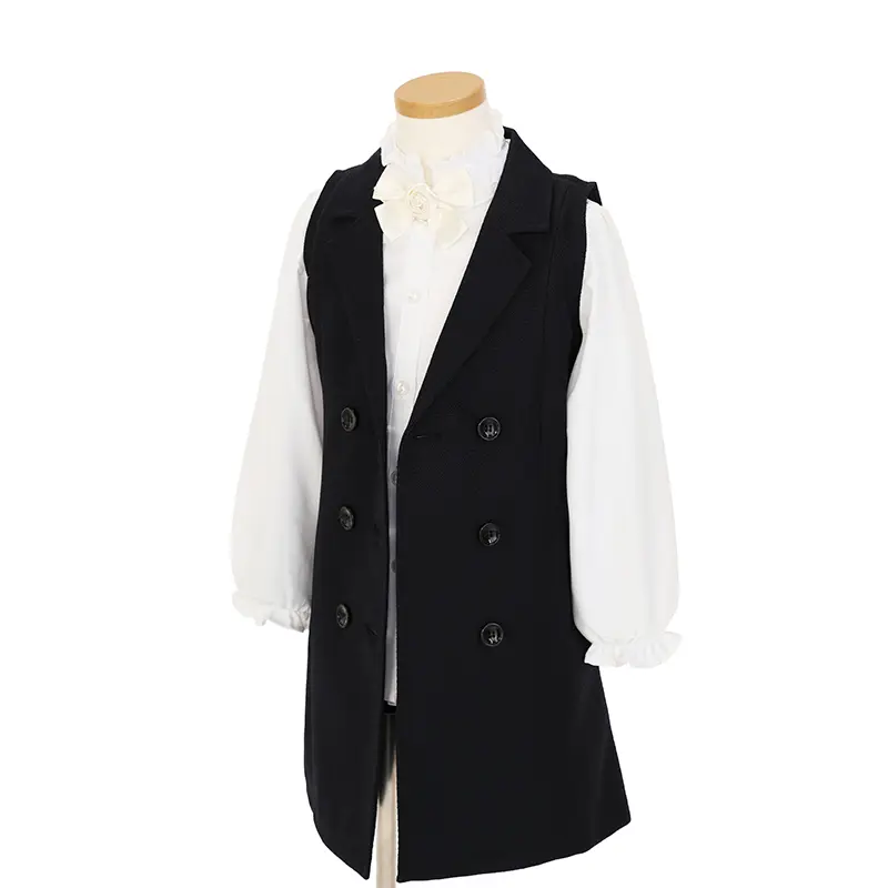 [女児スーツ]紺 ジャンパースカートセット/HS63