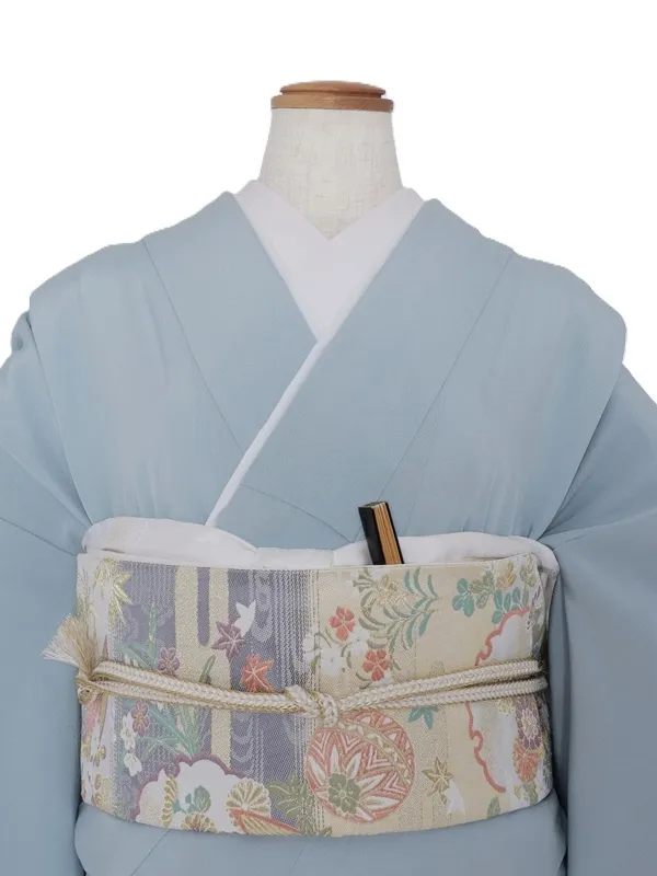色留袖121水色にのしめ柄