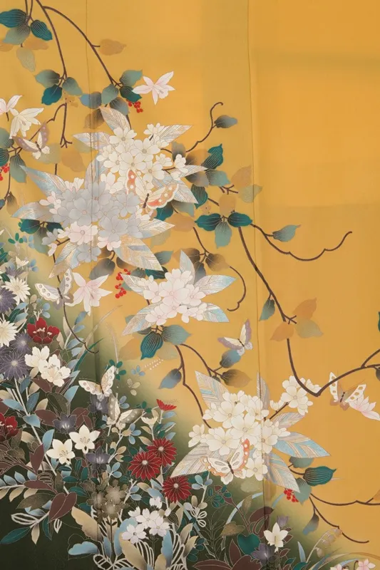 振袖315/からし/古典/成人式等