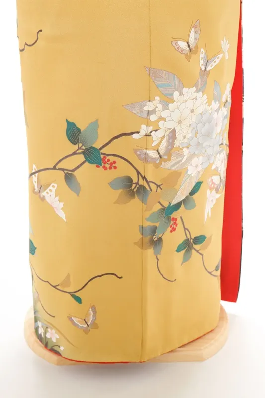 振袖315/からし/古典/成人式等