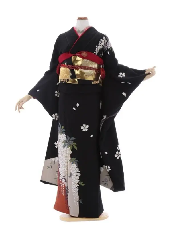 振袖525/黒/古典/成人式等