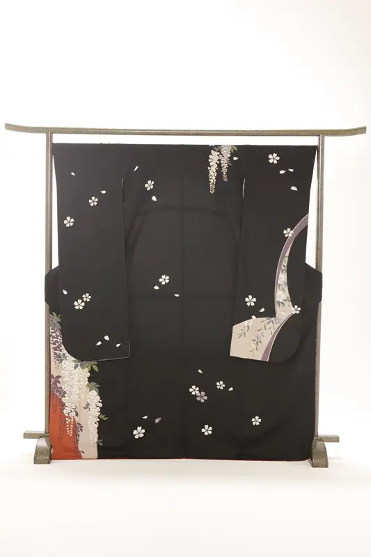 振袖525/黒/古典/成人式等