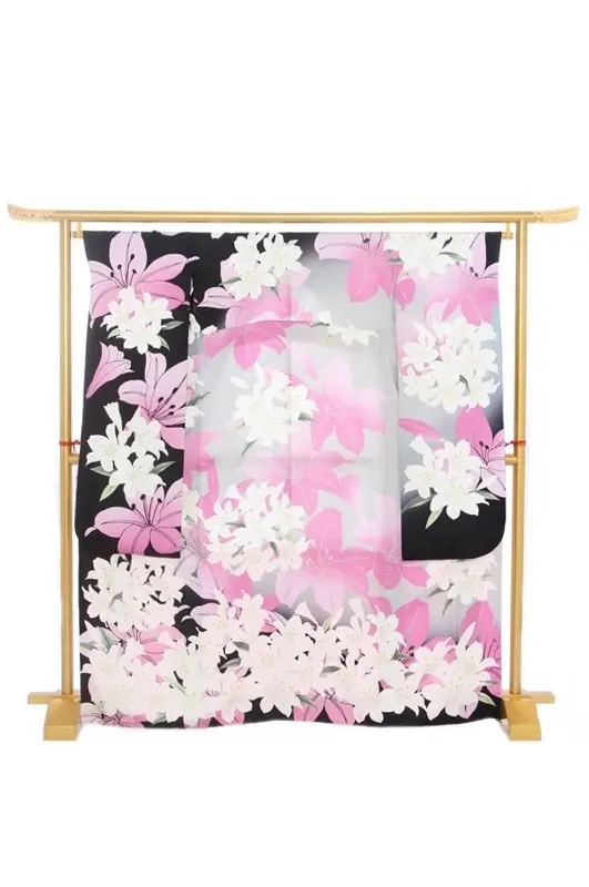 振袖728/黒/個性的/成人式等/神田うの