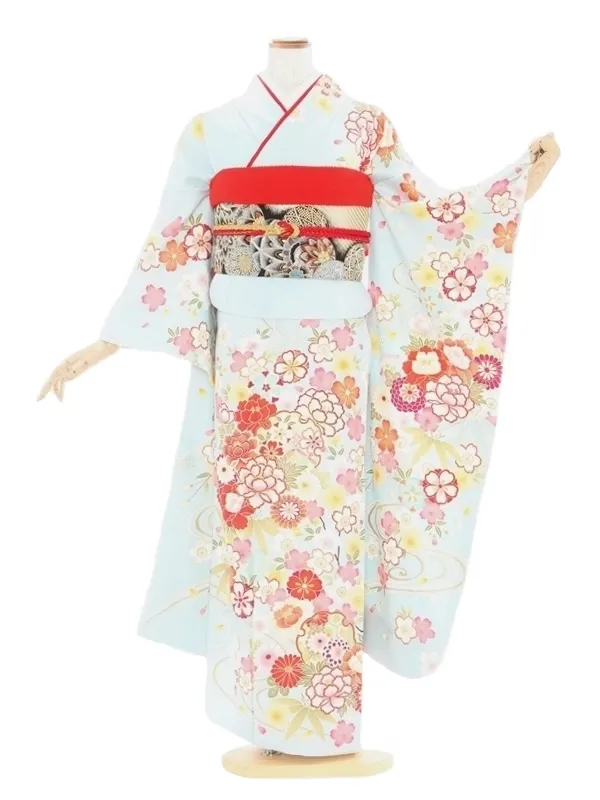 振袖770/水色/古典柄/成人式等