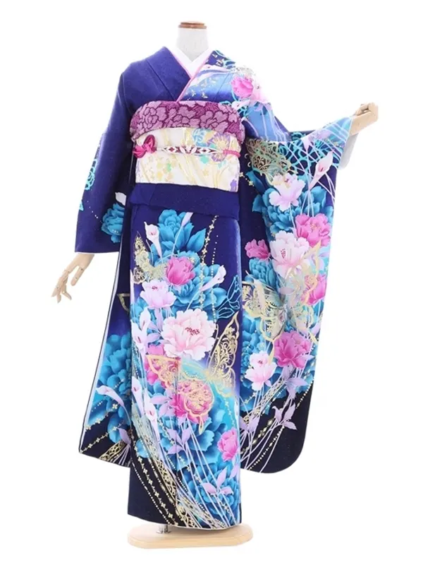 振袖826/青/個性的/成人式等