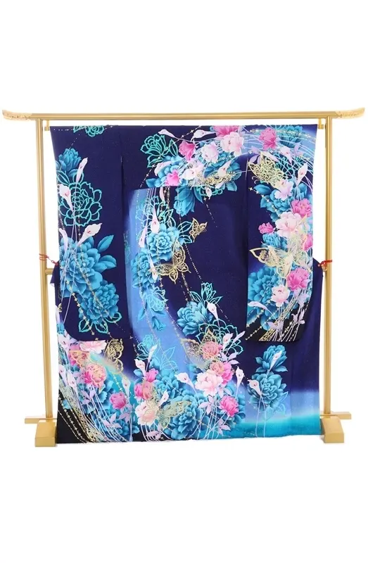 振袖826/青/個性的/成人式等