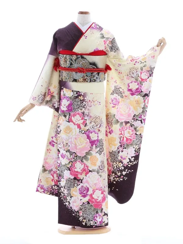 振袖828/紫/かわいい/成人式等