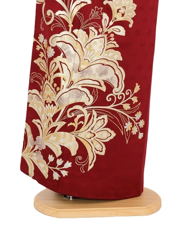 振袖1059/エンジ黒 金彩