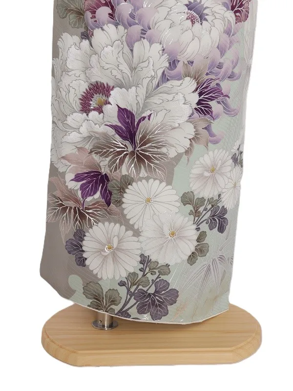 振袖1082/ﾊﾟｽﾃﾙｸﾞﾘｰﾝ 牡丹 菊