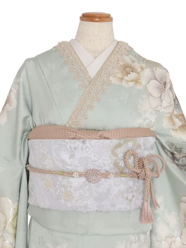 振袖1084/薄水色 牡丹