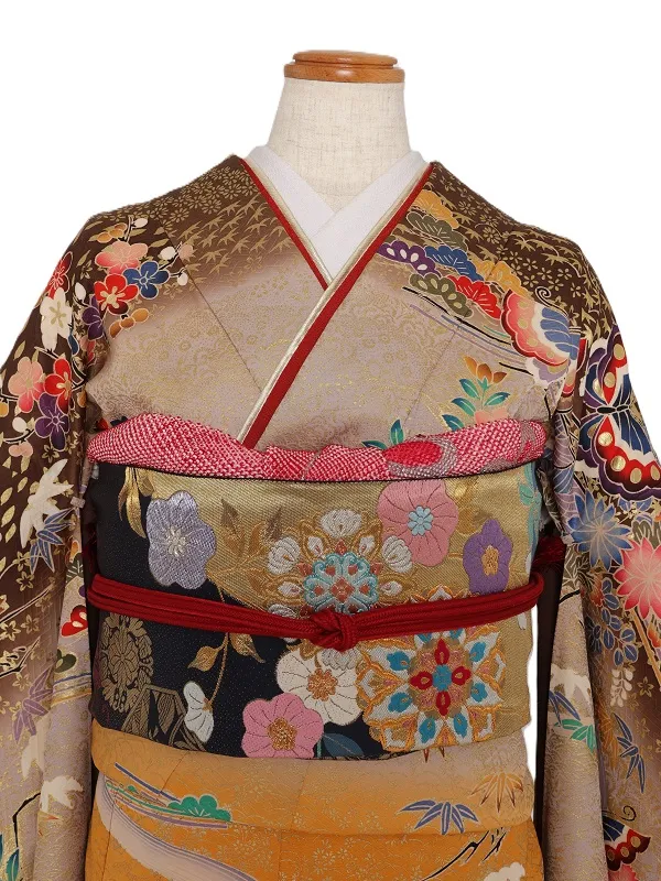 振袖1129/段ぼかし青海波に小模様