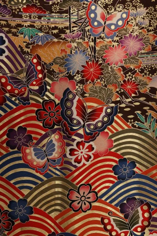 振袖1129/段ぼかし青海波に小模様