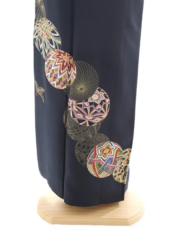 NEO訪問着416/薄黒地　手毬