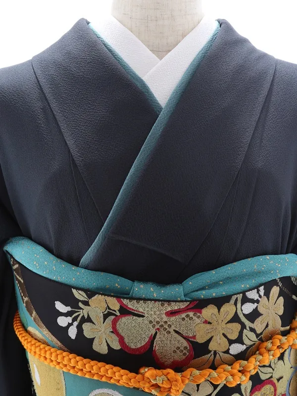 NEO訪問着416/薄黒地　手毬