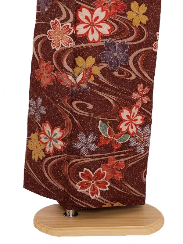 NEO訪問着475/茶 流水 梅