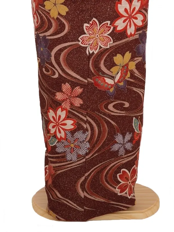 NEO訪問着475/茶 流水 梅