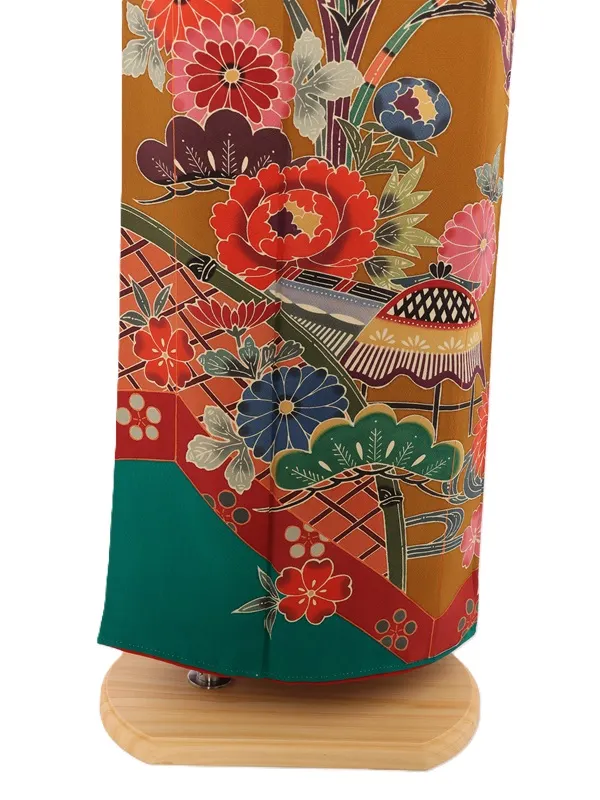 NEO訪問着478/紅型　染分け