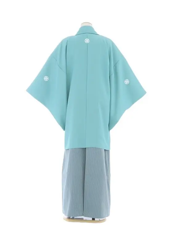 紋付袴101/青磁色/水色ｸﾞﾚｰｽﾄﾗｲﾌﾟ