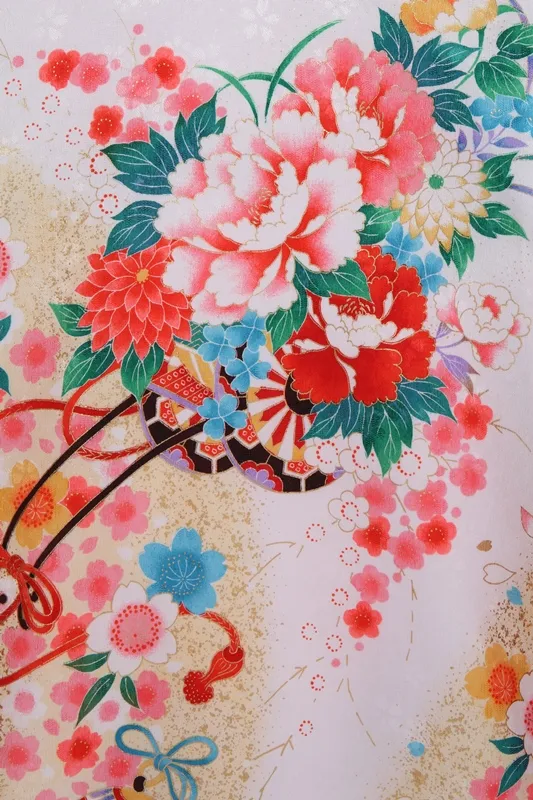 女児産着238白地に花車輪