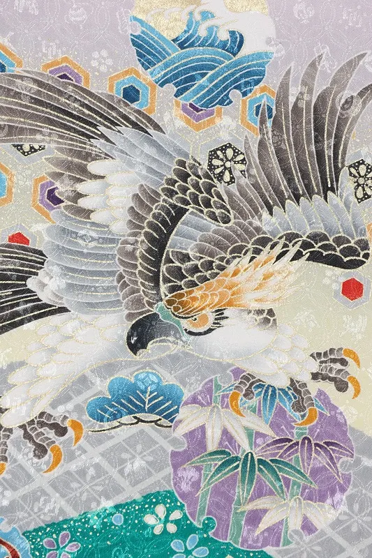 七五三(3歳男児)238/ﾋﾟﾝｸｸﾞﾘｰﾝｸﾞﾗﾃﾞｰｼｮﾝ鷹