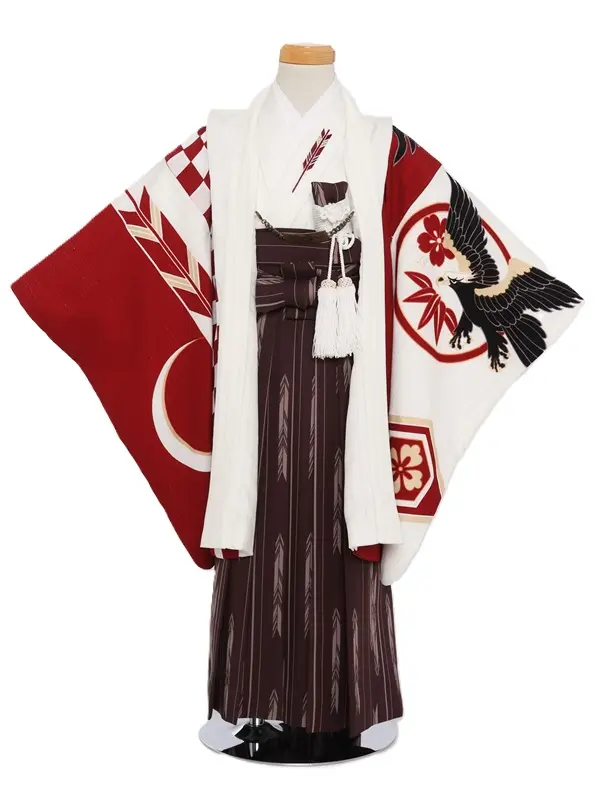 七五三(5歳男児)243/紅白市松鷹矢羽