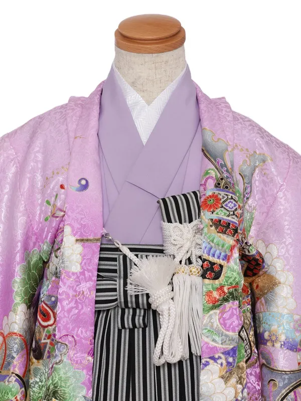 七五三(3歳男児)252/紫ぼかし兜扇