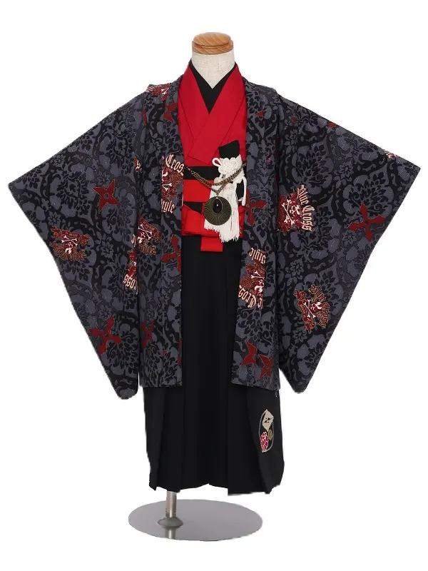 七五三(3歳男児)266/ｸﾞﾚｰﾀﾞﾏｽｸ柄No.3