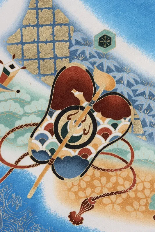 七五三(5歳男児)293/水色鷹鼓