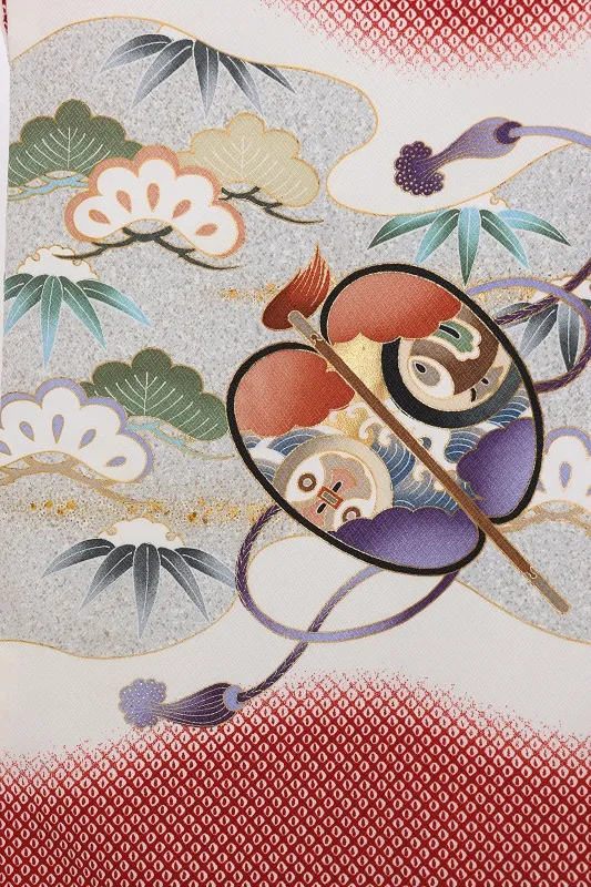 七五三(5歳男児)301/えんじしぼり柄兜