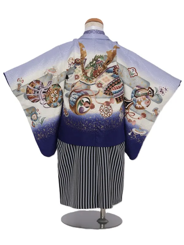 七五三(3歳男児)309/紫ぼかし兜鼓