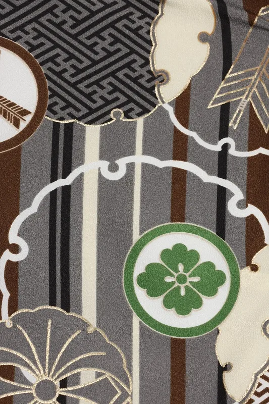 七五三(5歳男児)312/ｸﾞﾚｰ縦縞雪輪