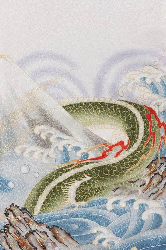 七五三(5歳男児)315/白地紺ぼかし龍に虎