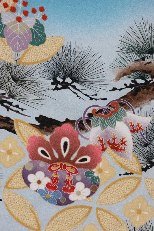 七五三(5歳男児)328/水色虎鷹松