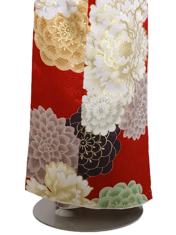 七五三(7歳女児)429/赤 牡丹 菊