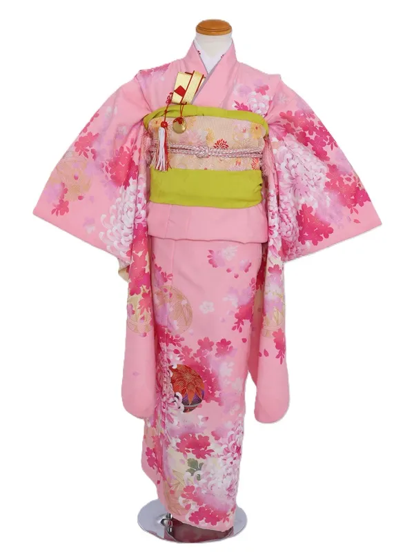 七五三(7歳女児)453/ﾋﾟﾝｸ地菊手毬