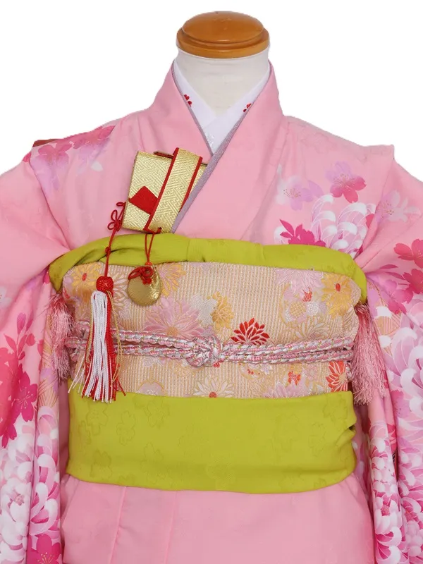 七五三(7歳女児)453/ﾋﾟﾝｸ地菊手毬