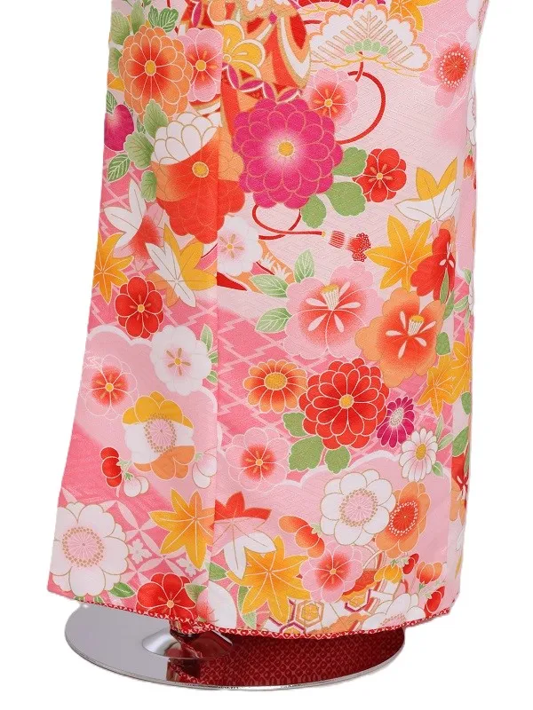 七五三(7歳女児)462/ﾋﾟﾝｸ松皮菱に和花No.2