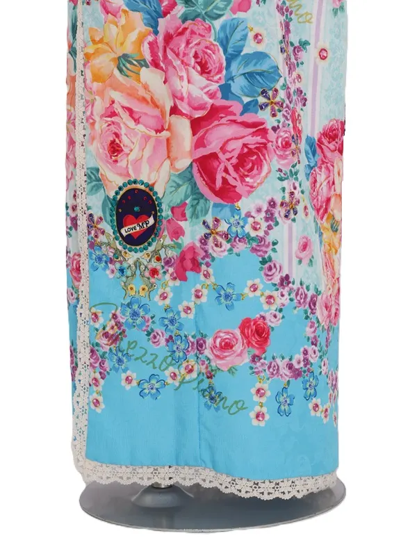 七五三(7歳女児)476/水色紫ｽﾄﾗｲﾌﾟ洋花