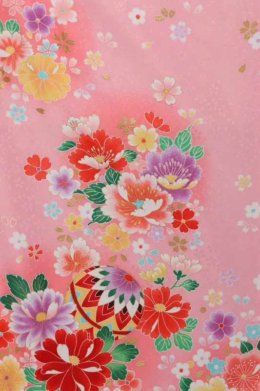 七五三(7歳女児)482/うすﾋﾟﾝｸ和花と手毬