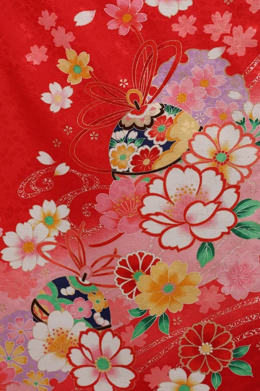 七五三(7歳女児)485/赤八重桜鈴