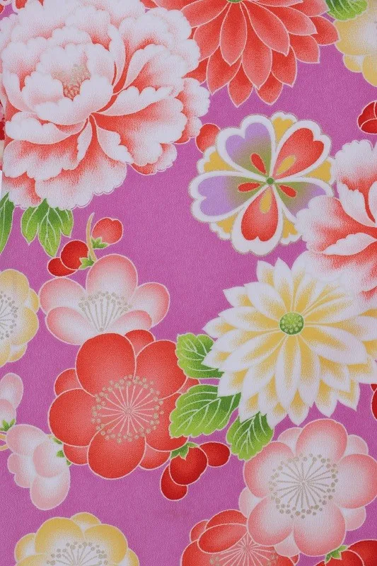 七五三(7歳女児)487/うす紫牡丹八重菊