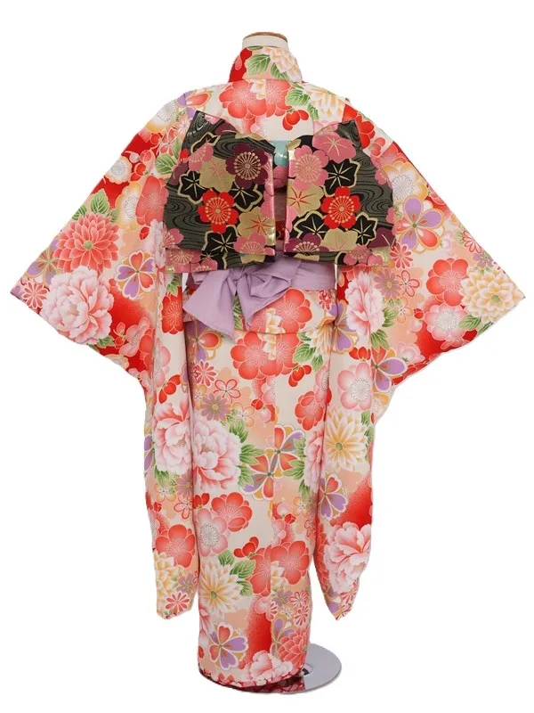 七五三(7歳女児)492/赤牡丹八重菊