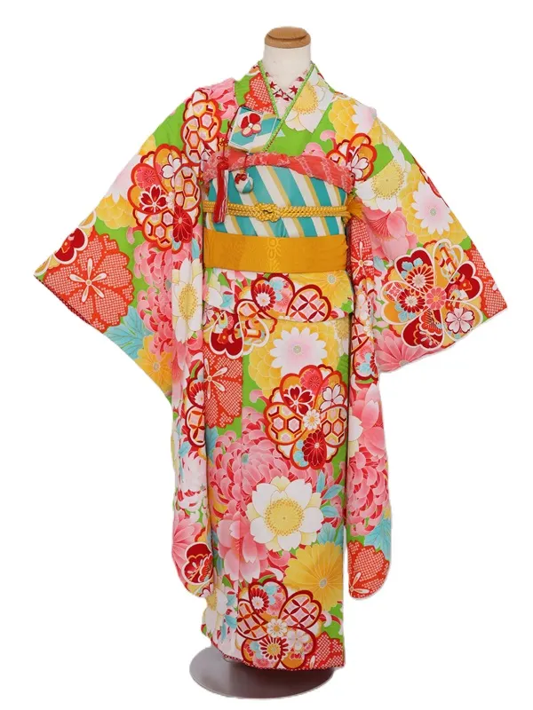 七五三(7歳女児)496/みどり地乱菊