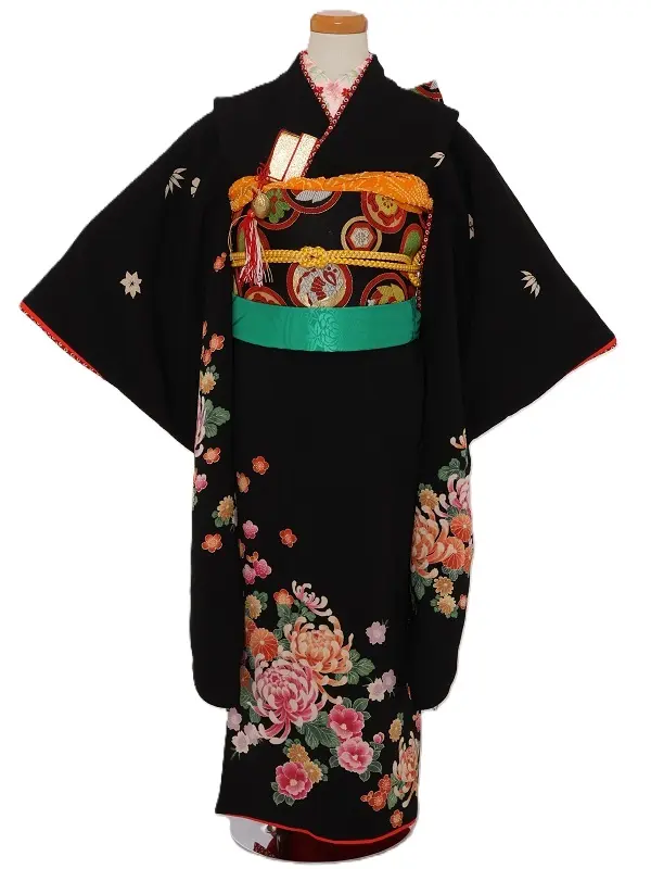 七五三(7歳女児)498/黒紅葉菊