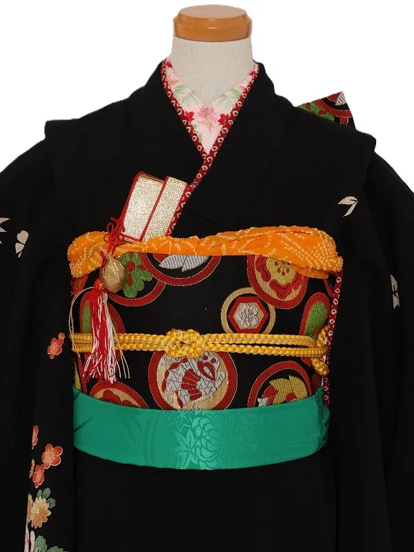 七五三(7歳女児)498/黒紅葉菊