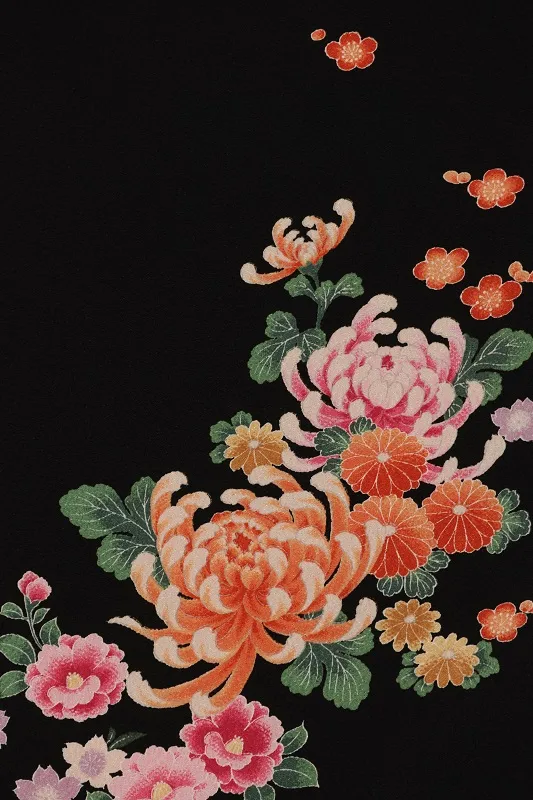 七五三(7歳女児)498/黒紅葉菊