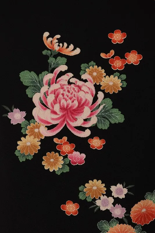 七五三(7歳女児)498/黒紅葉菊